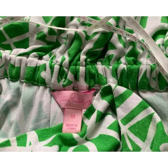 NEW NWOT Lilly Pulitzer Flor Green Bean Light My Fire Strapless Ruffle TUBE Dres - Picture 6 of 10